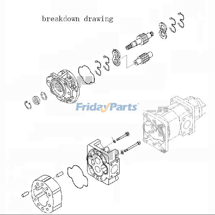 Bomba hidráulica para cargadora de ruedas Komatsu WA250PZ-6 WA250-6 705-56-36082 705-56-36080 para Pala cargadora