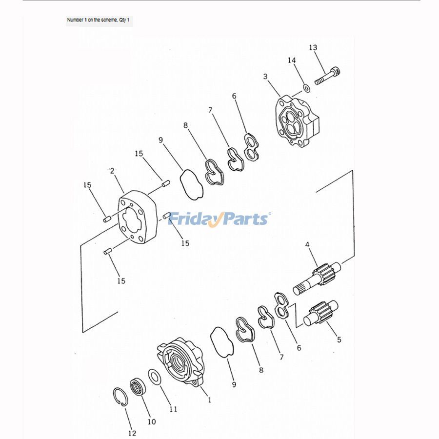 コマツ ホイールローダー WA30-3 油圧ポンプ 705-40-01010