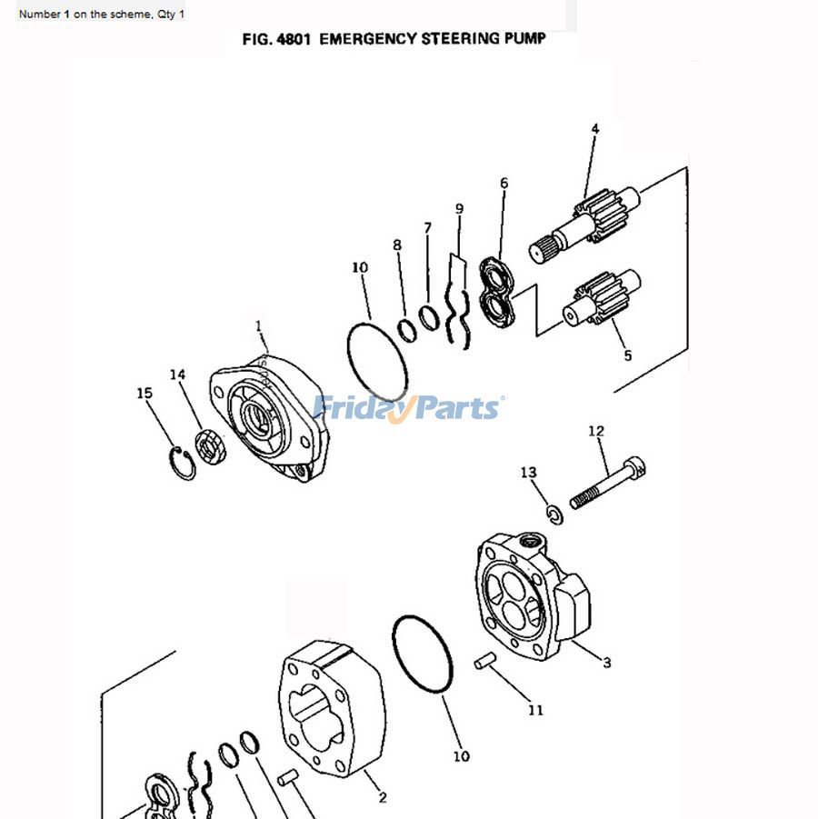 Für Komatsu Radlader WA350-1 WA400-1 WA380-1 WA420-1 Notlenkpumpe 704-30-32110