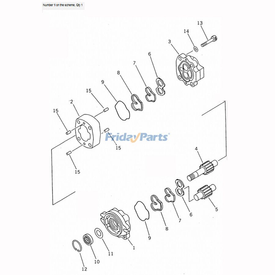 コマツ ホイールローダー WA40-2 油圧ポンプ 705-40-01000