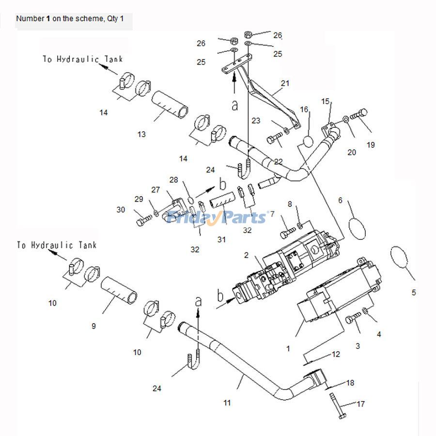 FridayParts Wheel Hydraulic Pump