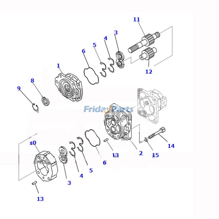 For Komatsu Wheel Loader WA470-3 Active Hydraulic System Pump 705-52-40280