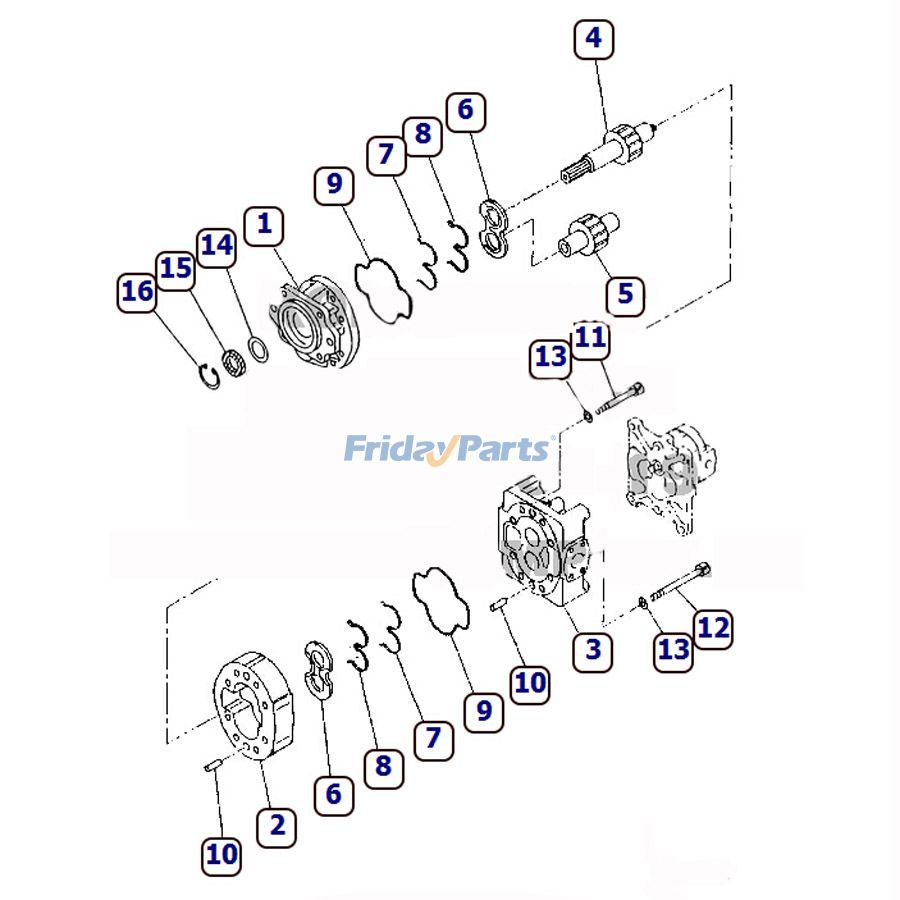 For Komatsu Wheel Loader WA470-3 WA470-DZ-3 Hydraulic Pump 705-52-40150