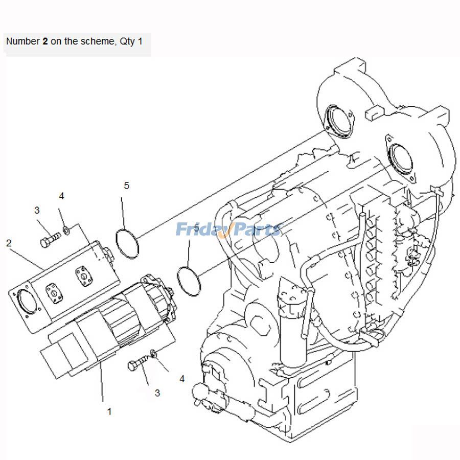 For Komatsu Wheel Loader WA470-5 WA450-5L Hydraulic Pump 705-51-30580