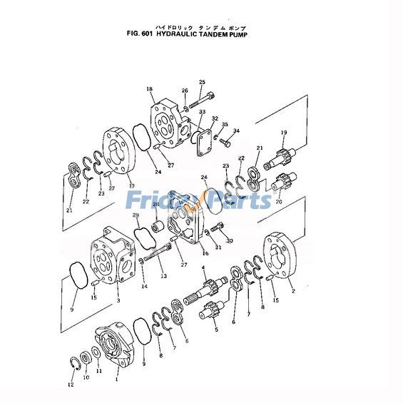 コマツ ホイールローダー WA470-5 WA470-6 WA480-6 ギアポンプ 705-41-07210
