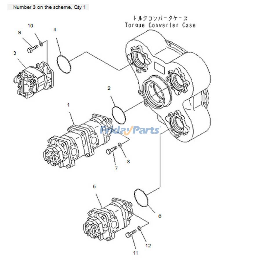 Wheel Hydraulic Pump For KOMATSU Loader