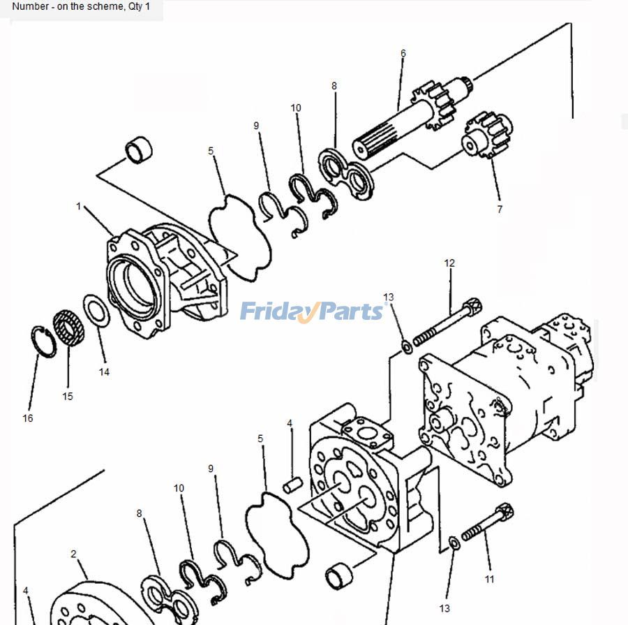 Bomba hidráulica 705-57-46000 para cargadora de ruedas Komatsu WA600-1LC WA600-1LE Para KOMATSU