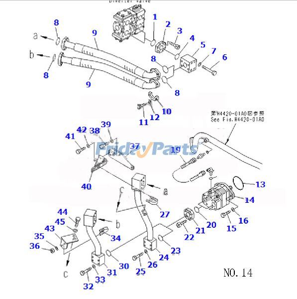 Für Komatsu Radlader WA600-1 WA600-3 WA700-1 WA700-3 Notlenkpumpe 704-30-42140 704-30-42110
