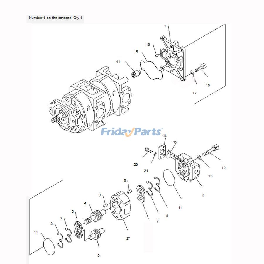 Radhydraulikpumpefür Lader