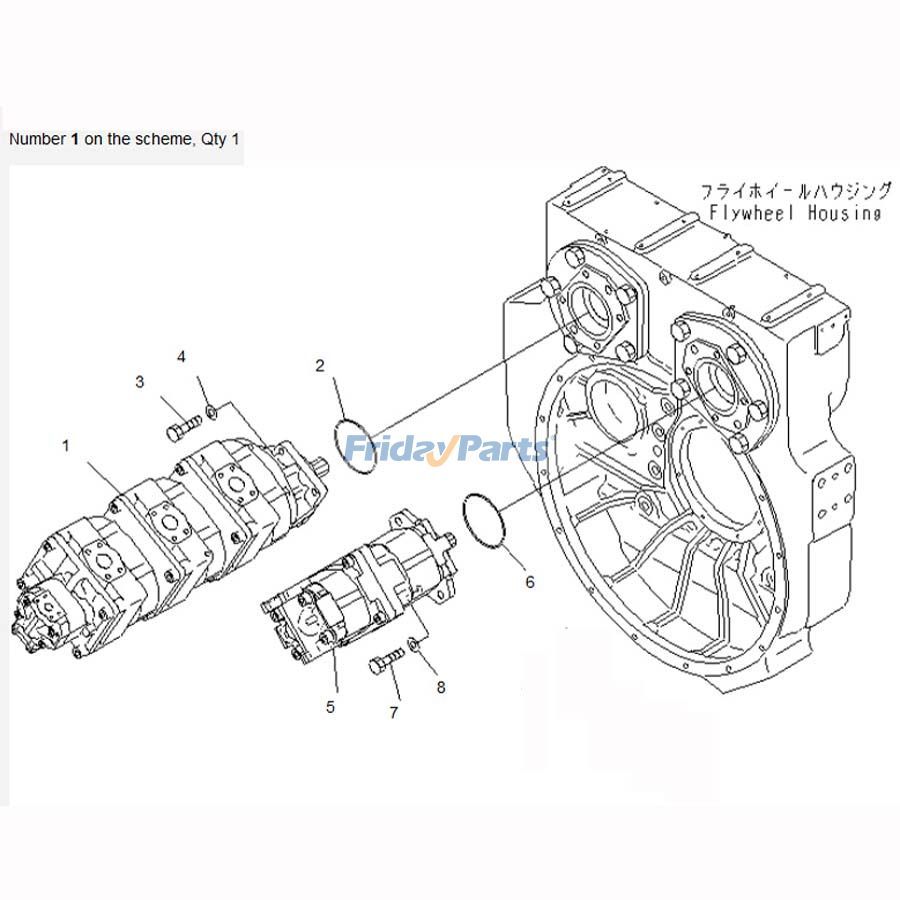 Bomba hidráulica 705-56-47000 para cargadora de ruedas Komatsu WA600-3 WA600-3D
