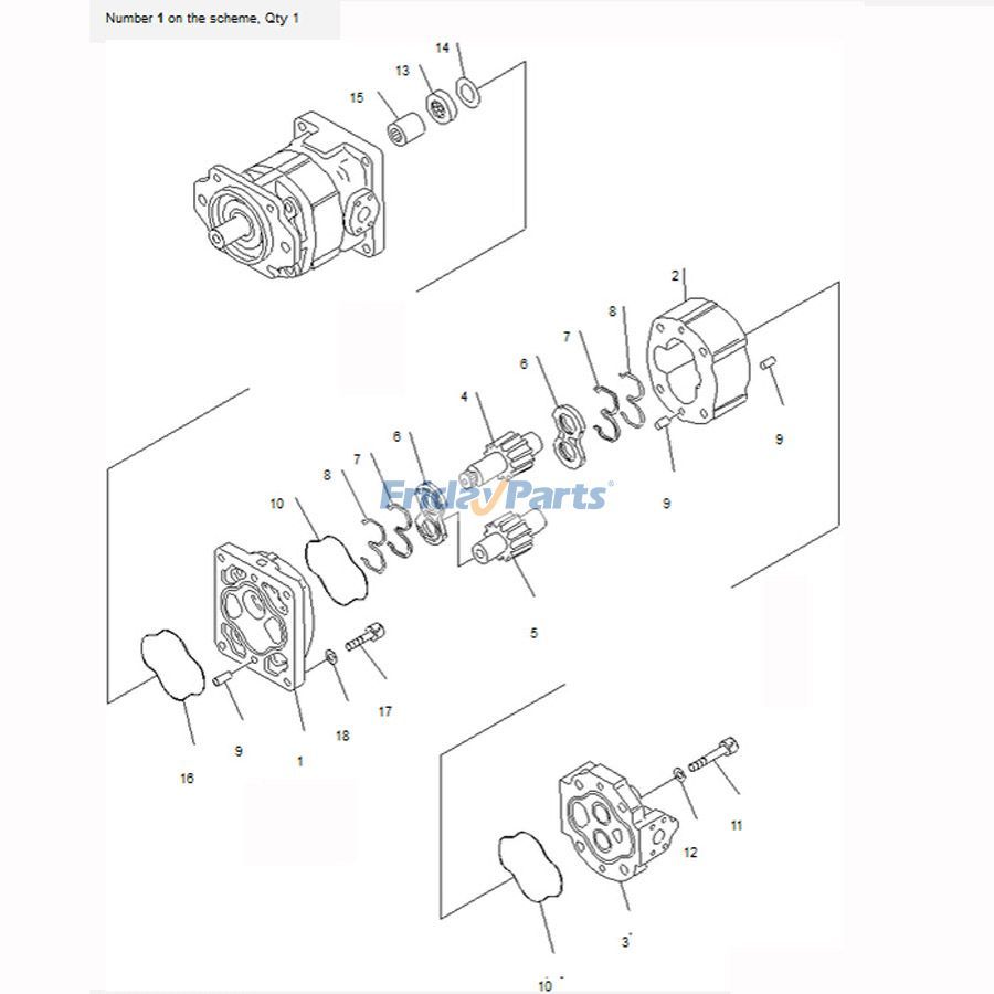 For Komatsu Wheel Loader WA600-3 WA600-3D WD600-1 Hydraulic