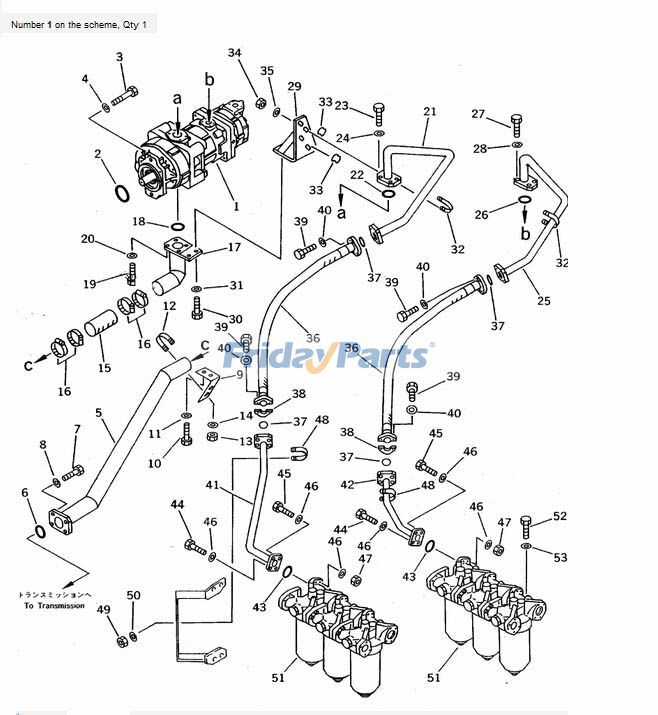 Bomba hidráulica 705-58-43010 para cargadora de ruedas Komatsu WA800-1 WA800-2 WA900-1LC