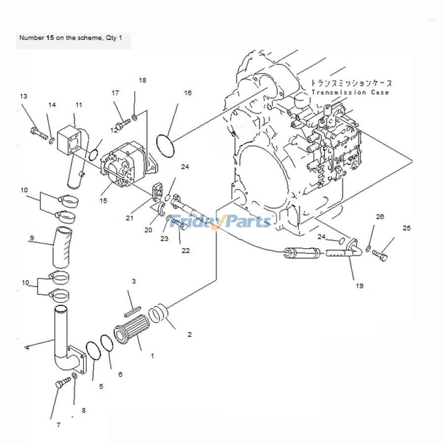 KOMATSU用用コマツ ホイールローダー WF450-3 WF450T-3 トランスミッションポンプ 705-22-40070