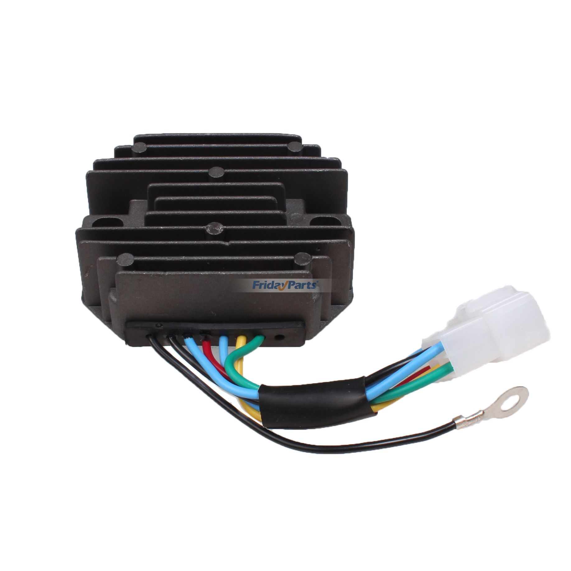 Regulador de voltaje de 12 V para tractor Kubota B5200 B6200 B7200 B8200 B9200 6 cables 15533-64600 H1550-64600 76611-55440 de FridayParts