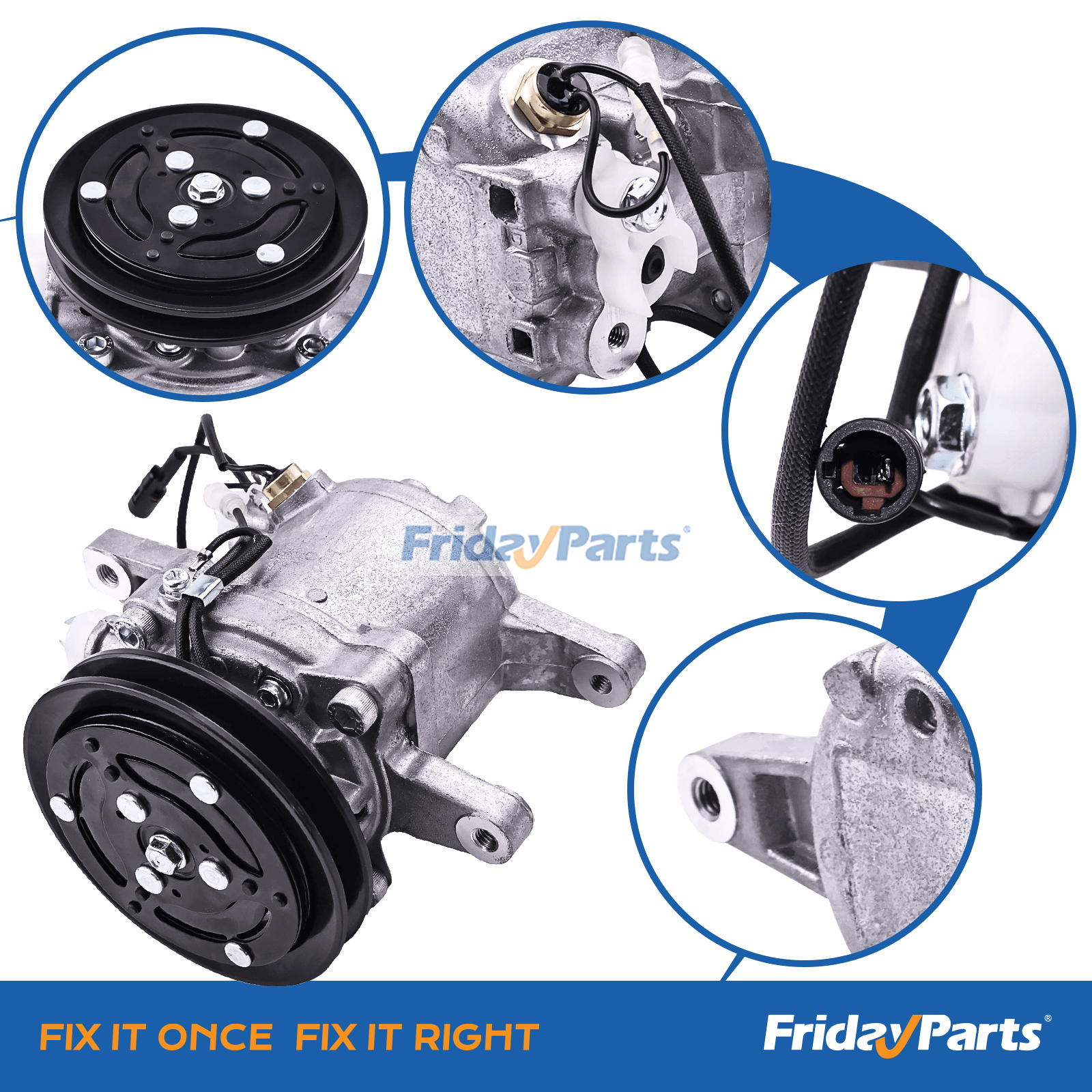  SVO7E Air Conditioning Compressor Skid Steer For KUBOTA