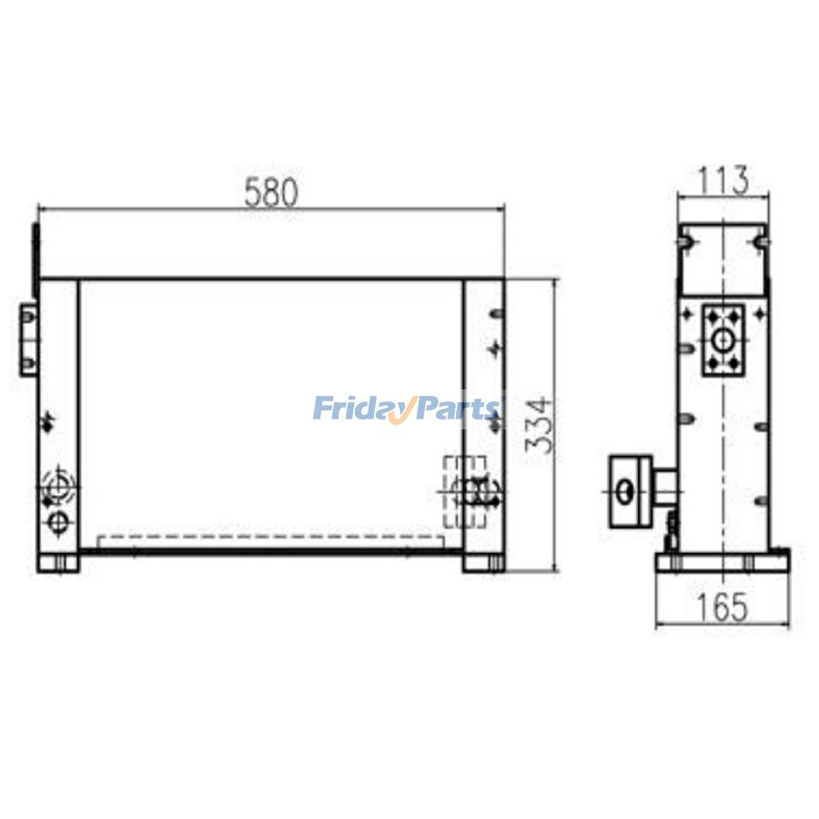 FridayParts Für Lonking Hydraulikölkühler, neuer Typ