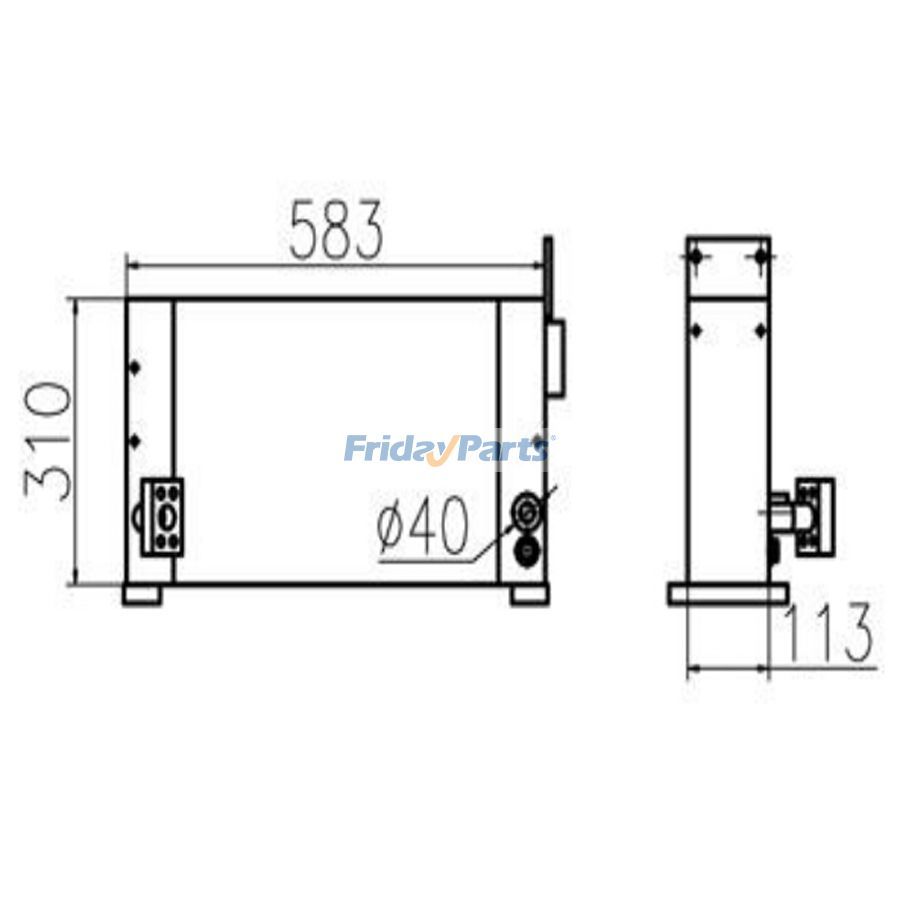 Für Lonking LG6060D Hydraulikölkühler