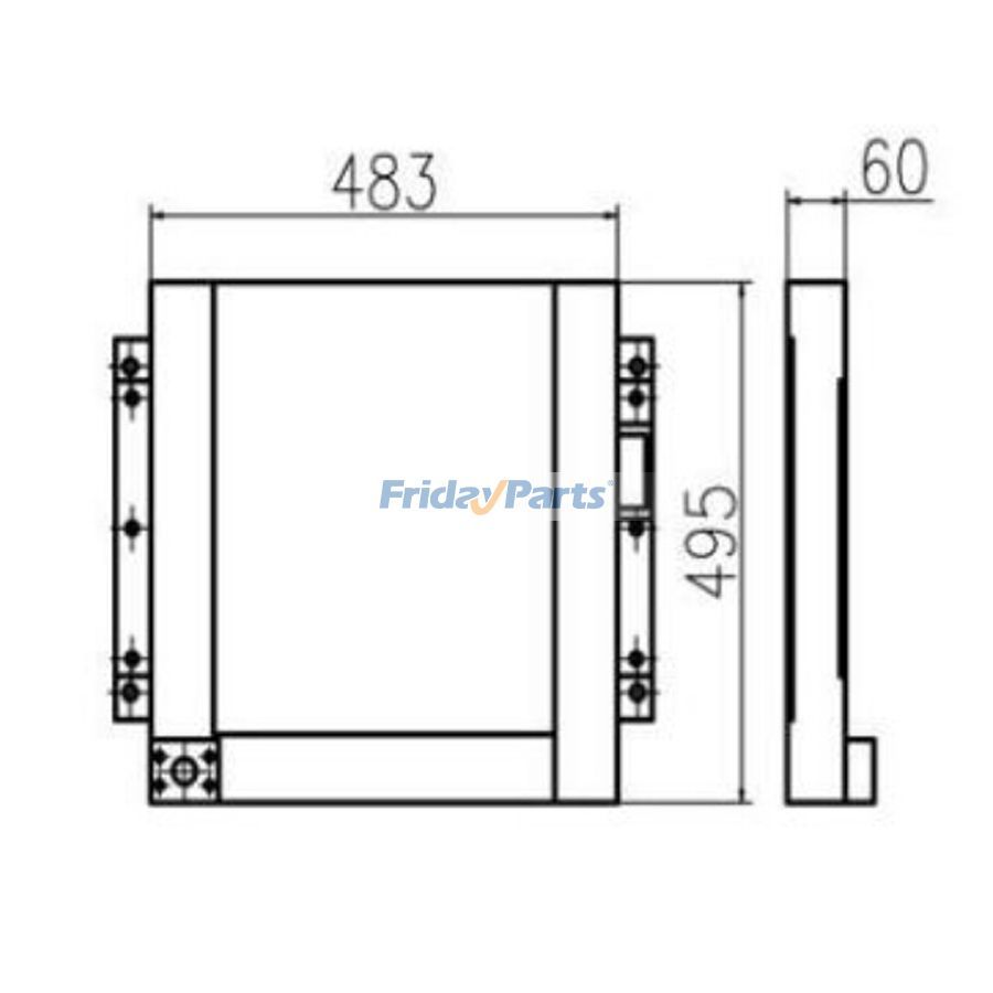 Für Lonking LG6065 Hydraulikölkühler