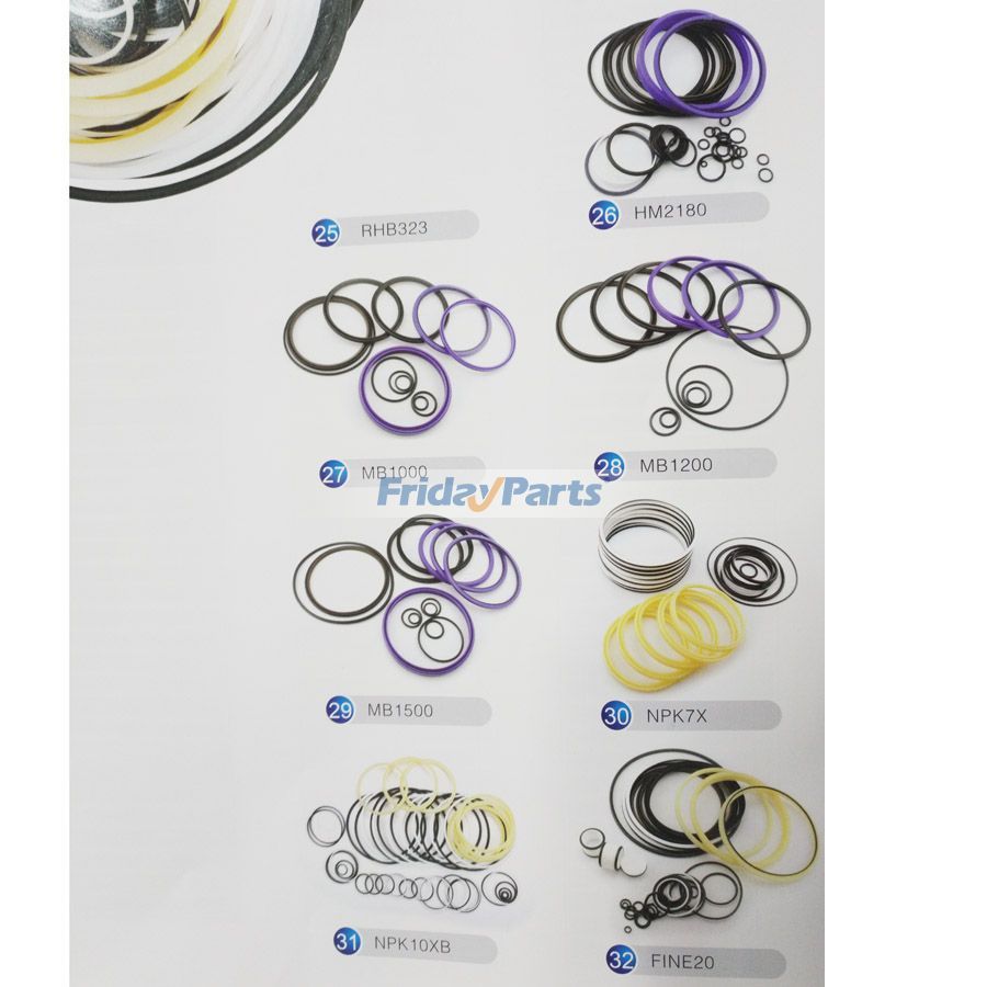 For NPK7X Hammer Breaker Cylinder Seal Kit
