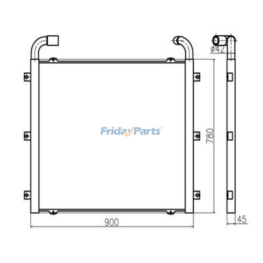 Für Sany Bagger SY215-8 Hydruli Ölkühler