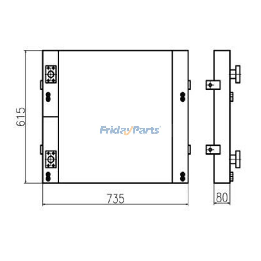 Für SDLG LG6150E LG6135E LG6180 Hydraulikölkühler
