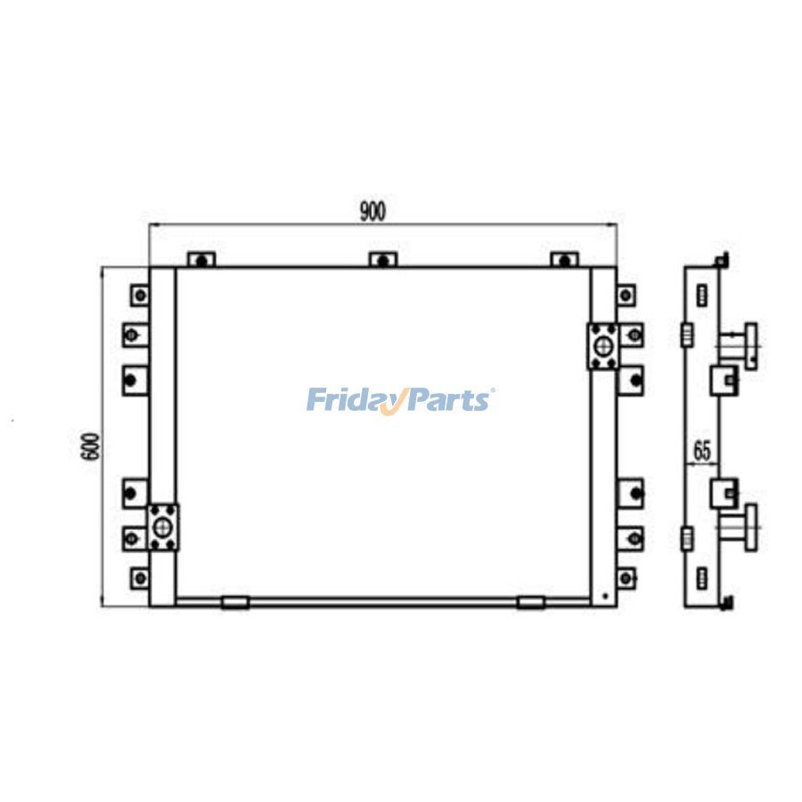 Für SDLG LG6210E LG6225E Hydraulikölkühler