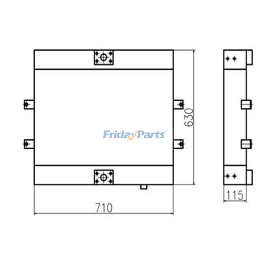 Für SDLG LG6250E LG6300E Hydraulikölkühler