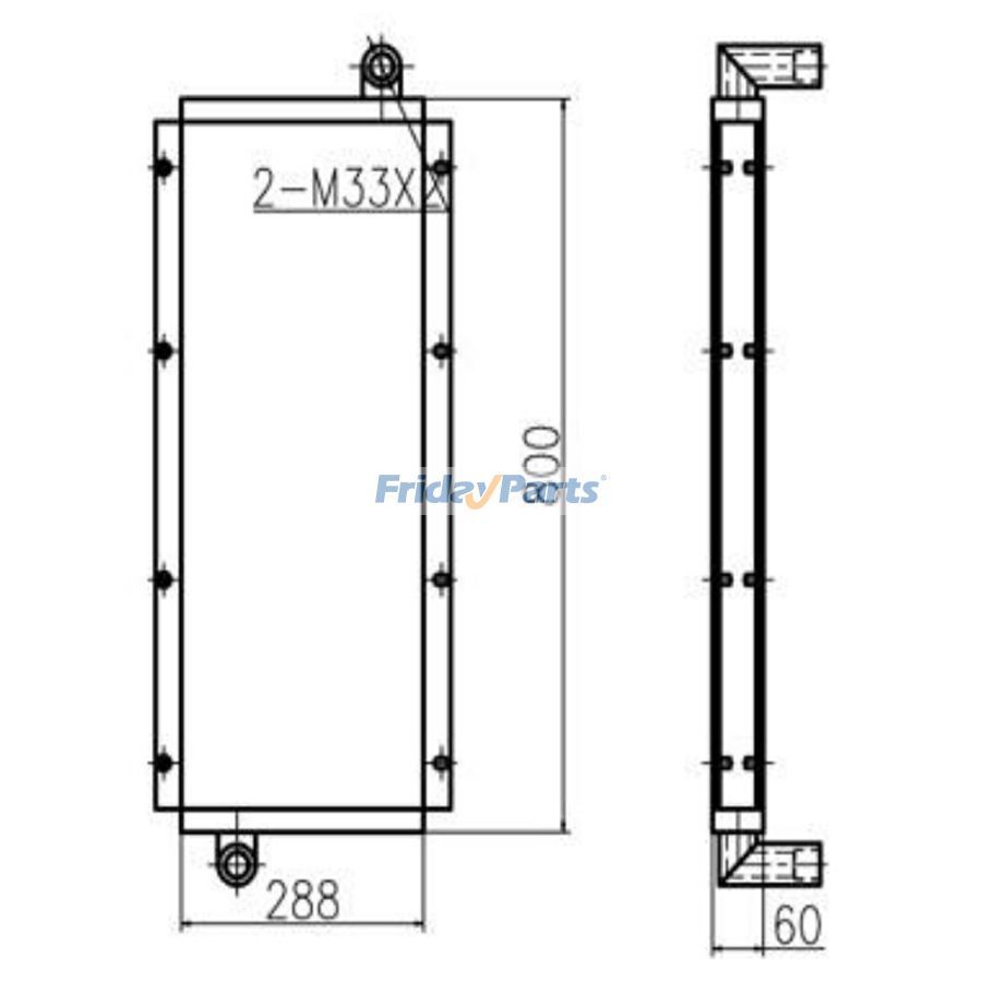 Für SDLG LG936L Hydraulikölkühler