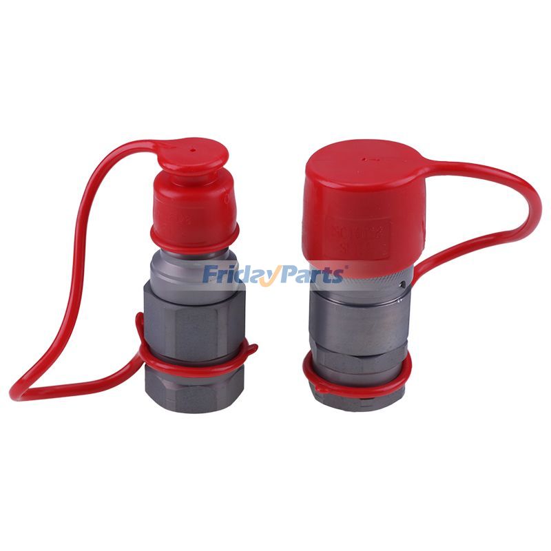 用スキッドステアローダー用 1/2" NPT スレッド 1/2" 油圧フラットフェイス クイックコネクトカプ​​ラセット
