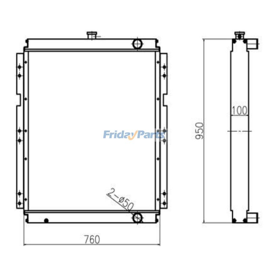 Water Tank Radiator Core ASS'Y for Engine,Excavator