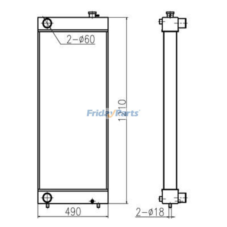 For Sumitomo Excavator SH350-3 SH350-5 Water Tank Radiator Core ASS'Y