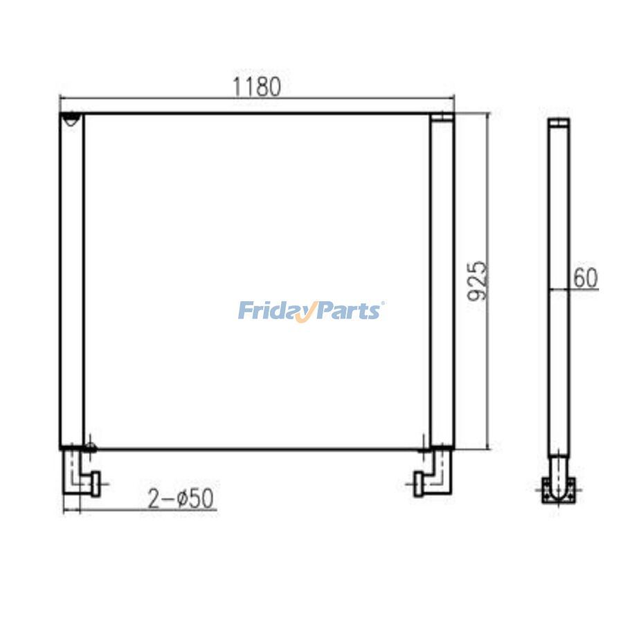 Für Sumitomo Bagger SH350A3 Hydraulikölkühler