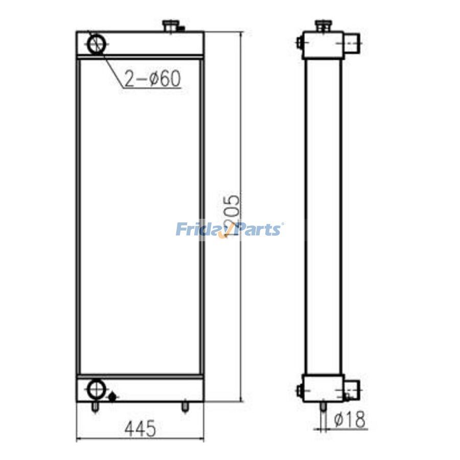 For Sumitomo Excavator SH450-3 SH450-5 SH460HD-5 Water Tank Radiator Core ASS'Y