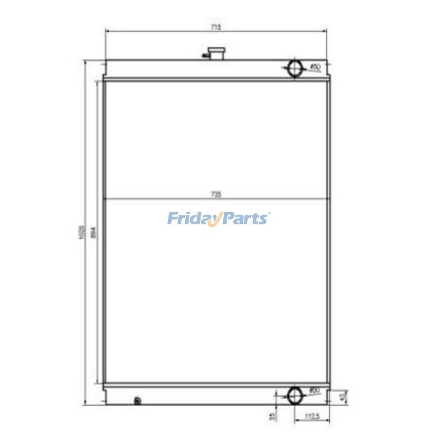For Sumitomo Excavator SH240A3 Water Tank Radiator Core ASS'Y