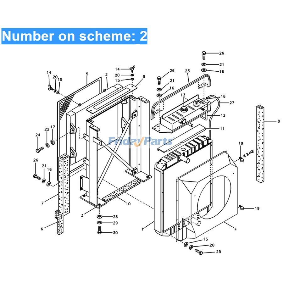 Für Volvo Bagger EC135B EC140B Hydraulikölkühler VOE14507937