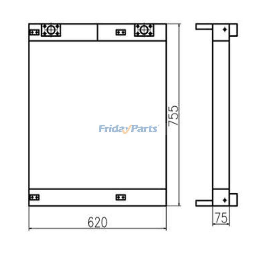 FridayParts Hydraulikölkühler VOE14507937