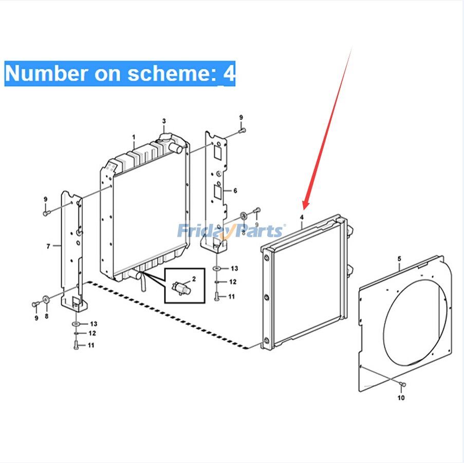 FridayParts Hydraulic Oil Cooler