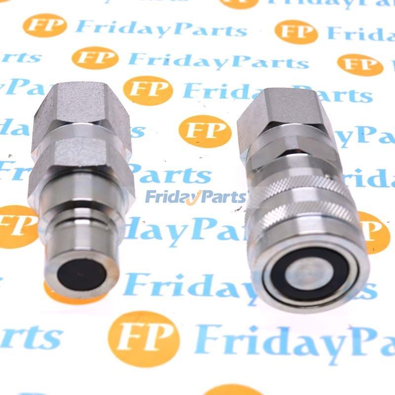 Excavator,Loader 0 5/8" SAE Flat Face Hydraulic Quick Connect Coupler Set