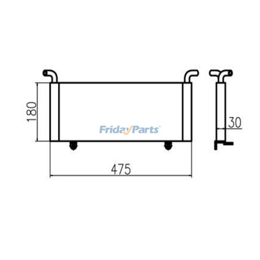 Für Yanmar 55NSL Hydraulikölkühler