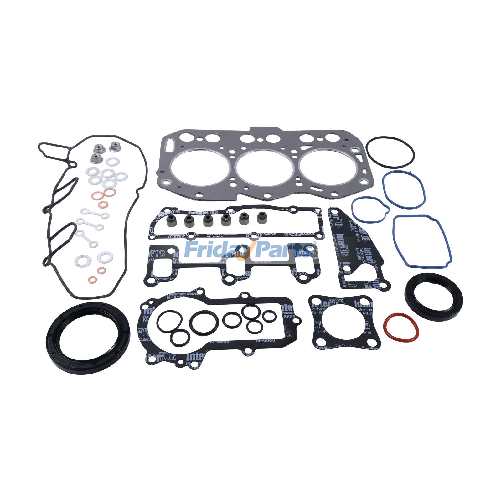 Kit de juntas de revisión YM119717-01330 para motor Komatsu 3D76E-6 3D76E-5N-BA Excavadora PC20MR-2 PC22MR-3 PC26MR-3 de FridayParts