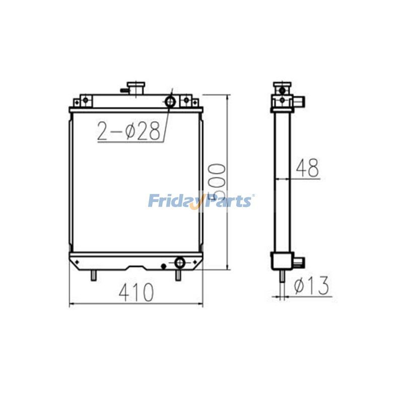 Water Tank Engine Radiator Core Assembly For YANMAR Engine,Generator