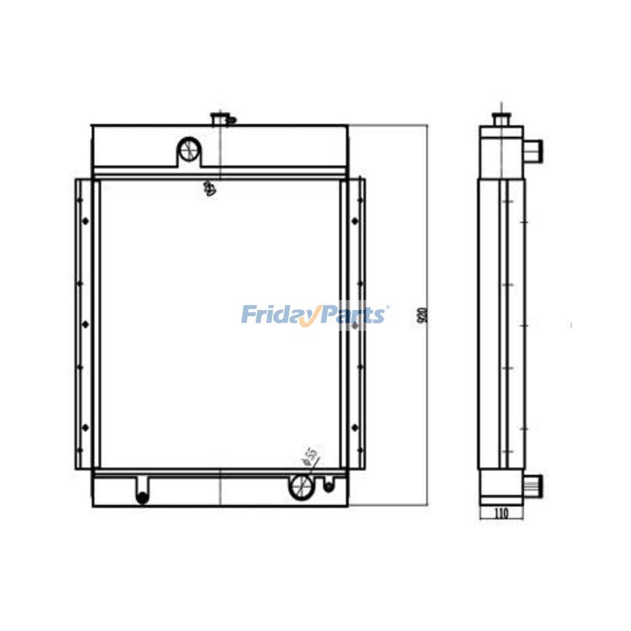 For YUCHAI Excavator YC135 Water Tank Radiator Core ASS'Y