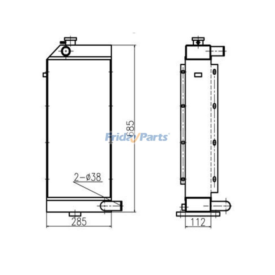 For YUCHAI Water Tank Radiator Core ASS'Y for Excavator