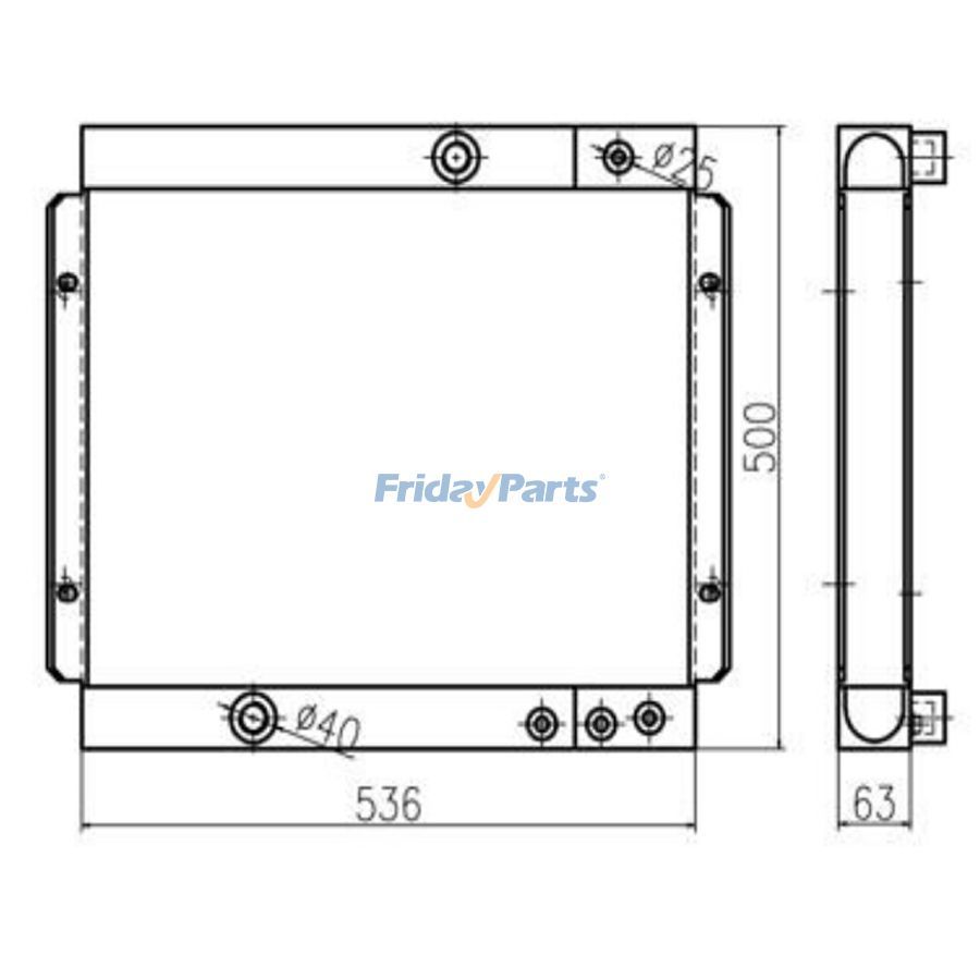 Für Yuchai YC60-8 Hydraulikölkühler