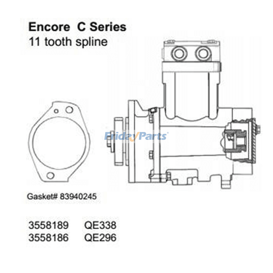 カミンズ C シリーズ エンジン エア ブレーキ コンプレッサー 3417958