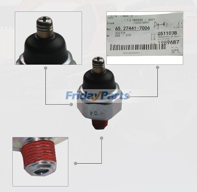 Oil Pressure Switch for Excavator