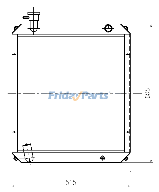 For Komatsu Excavator PC60-5 PC60-6 PC60L-5 PC60U-5 PC75UD-2 PC75UU-2 PC80-3 Water Tank Radiator Core ASS'Y 201-03-51150