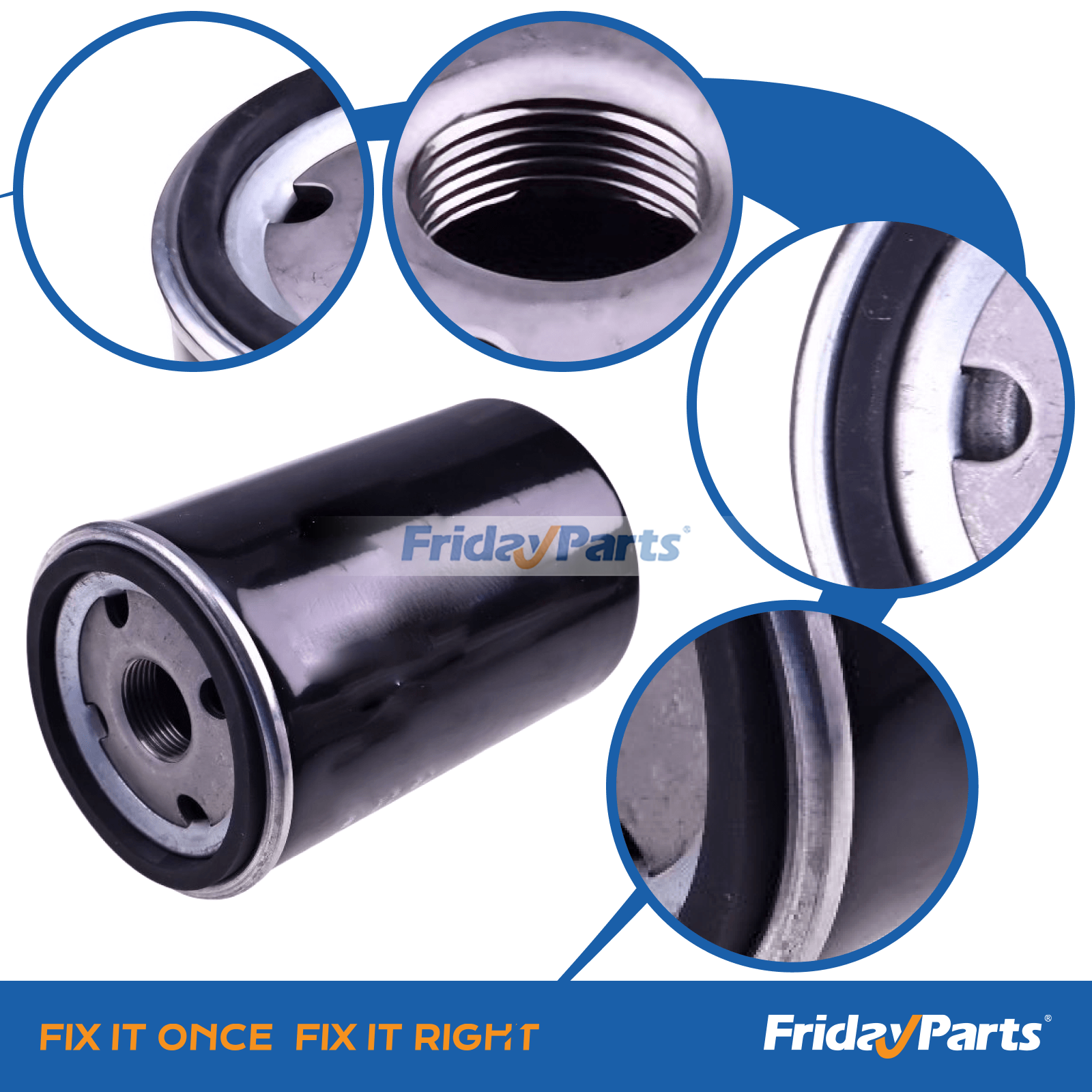 Close-up of Oil Filter 6.3461.1 threaded connection and sealing surface for Kaeser Air Compressor