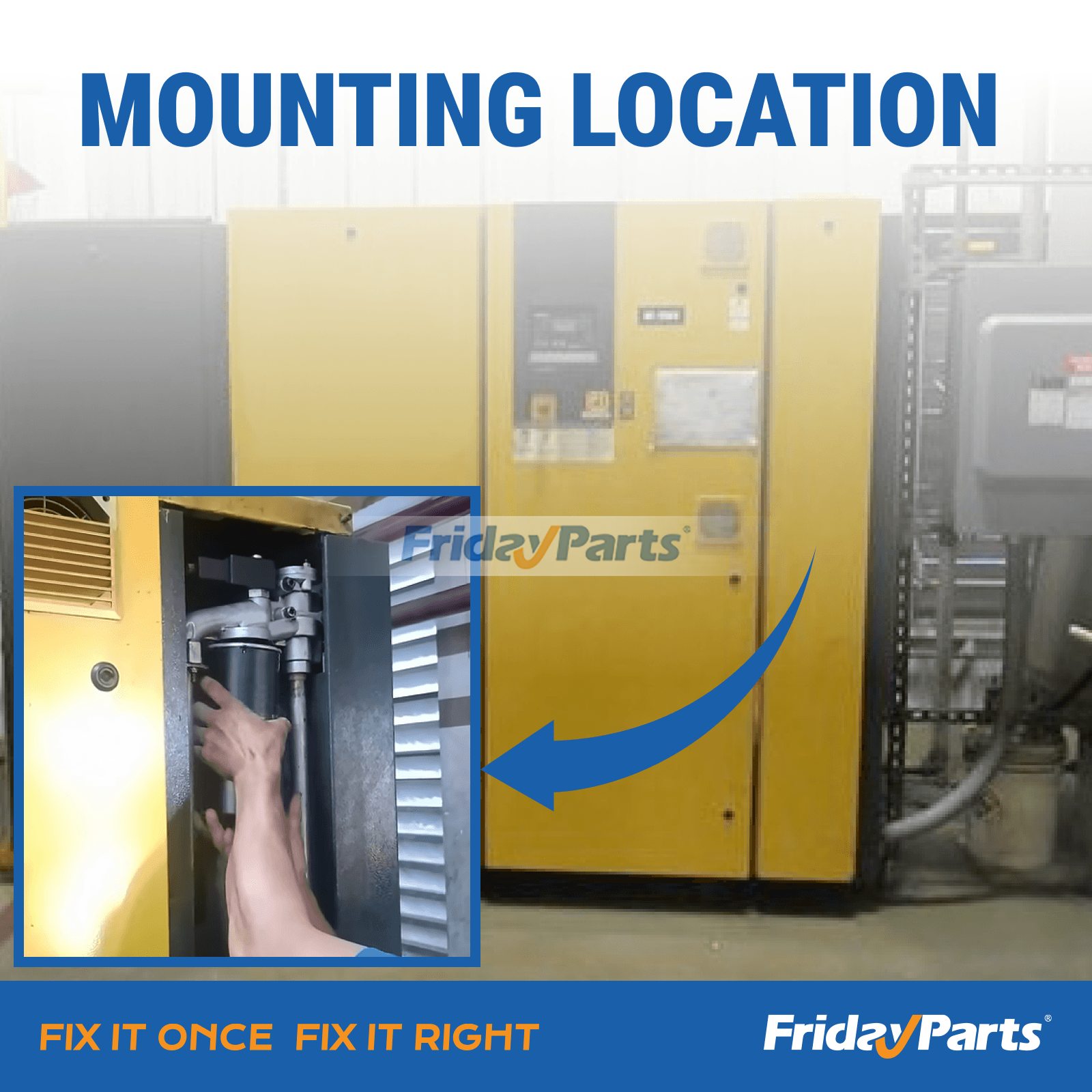 Oil Filter 6.3461.1 installed in Kaeser Air Compressor, showing proper placement for maintenance.