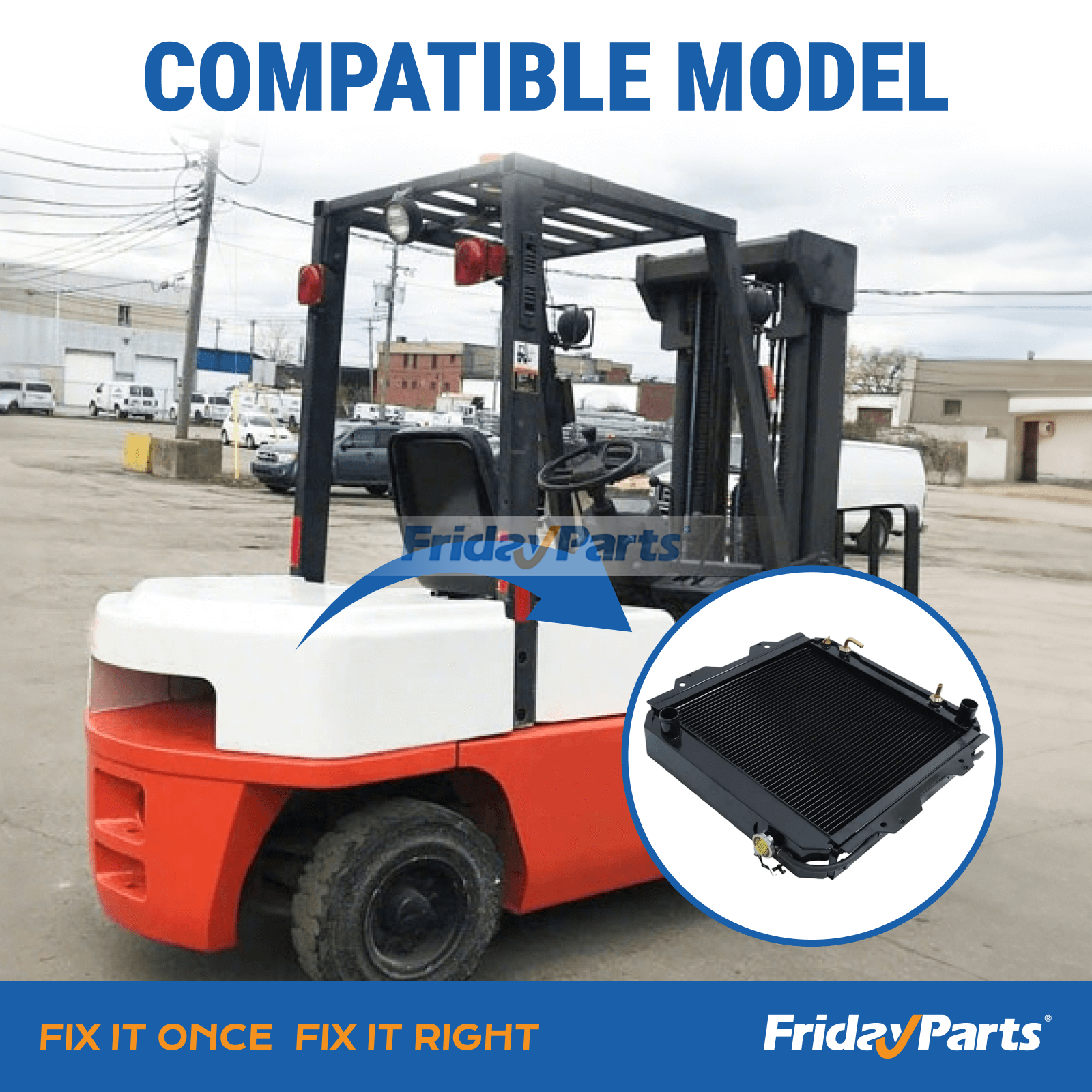 FridayParts Water Tank Radiator